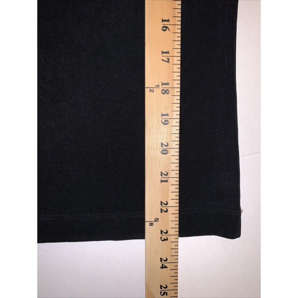 Chicos Travelers Size 2 Womens Large Top Black Tank Layering Stretch Slinky - Picture 6 of 6